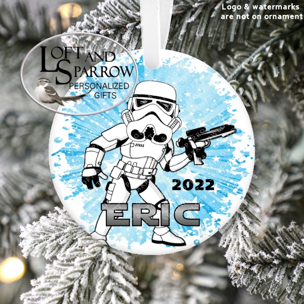 Star Wars Stormtrooper Christmas Ornament Personalized