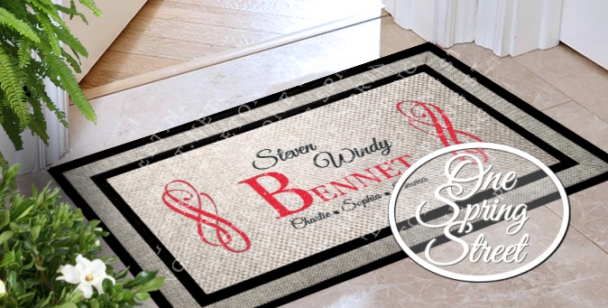 Custom Welcome Mat-personalized Welcome Mat-front Porch Mat-welcome Mat  With Name-welcome Doormat-welcome Door Mat-family Name Welcome Mat 